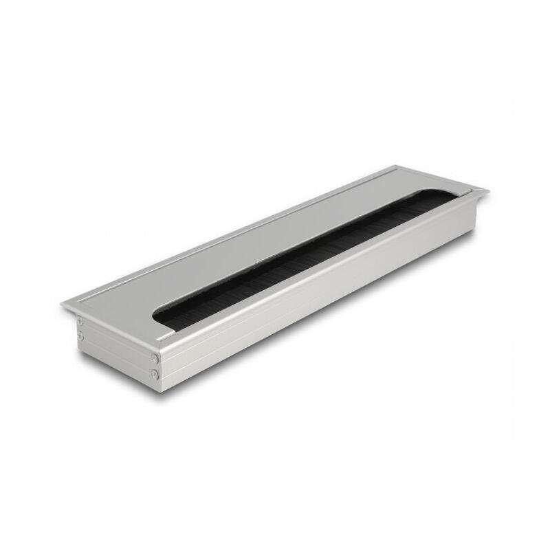 delock-cabledurchfuhrung-fur-tischeinbau-mit-burste-300-x-80-x-28-mm-silber