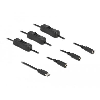 delock-cable-usb-type-c-stecker-zu-3-x-dc-55-x-21-mm-buchse-mit-schalter-1-m
