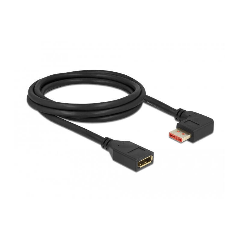 delock-displayport-verlangerungscable-stecker-90-rechts-gewinkelt-zu-buchse-8k-60-hz-2-m