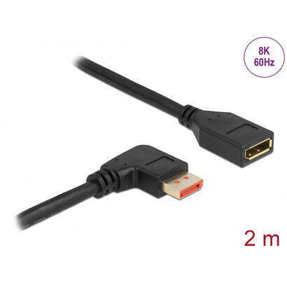 delock-displayport-verlangerungscable-stecker-90-rechts-gewinkelt-zu-buchse-8k-60-hz-2-m