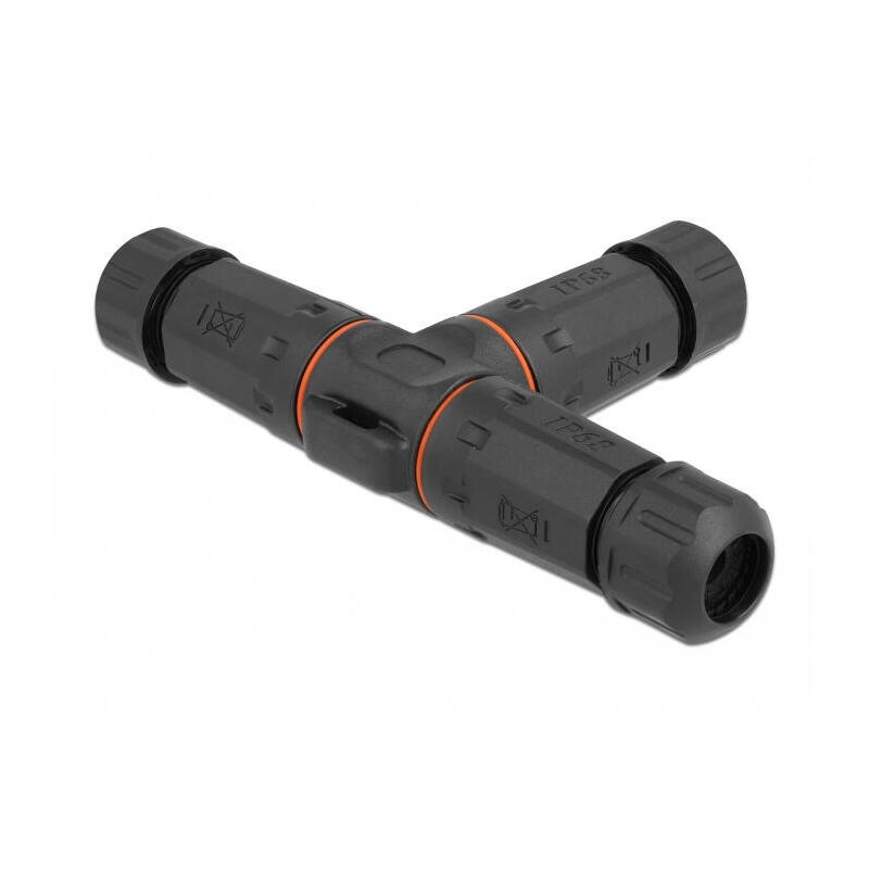 delock-cableverbinder-t-form-fur-aussenbereich-5-pin-ip68-wasserdicht-schraubbar-cabledurchmesser-45-75-mm-schwarz