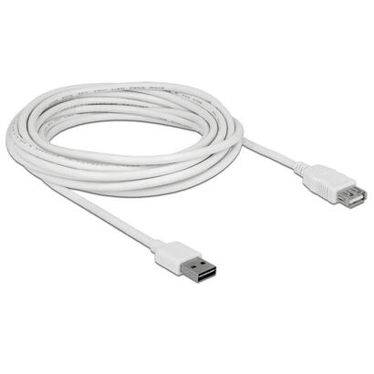 delock-verlangerungscable-easy-usb-20-typ-a-stecker-usb-20-typ-a-buchse-weiss-5-m