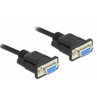 delock-rs-232-cable-seriell-d-sub-9-buchse-zu-buchse-nullmodem-mit-schmalem-steckergehause-full-handshaking-10-m