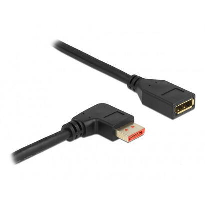 delock-displayport-verlangerungscable-stecker-90-rechts-gewinkelt-zu-buchse-8k-60-hz-1-m