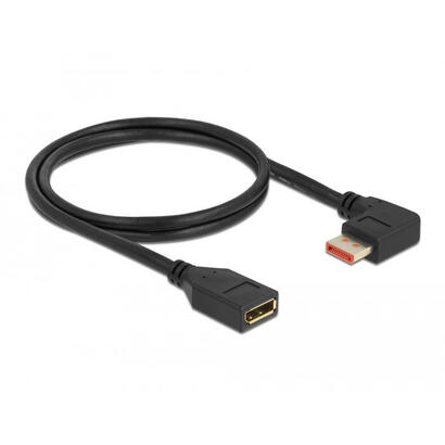 delock-displayport-verlangerungscable-stecker-90-rechts-gewinkelt-zu-buchse-8k-60-hz-1-m
