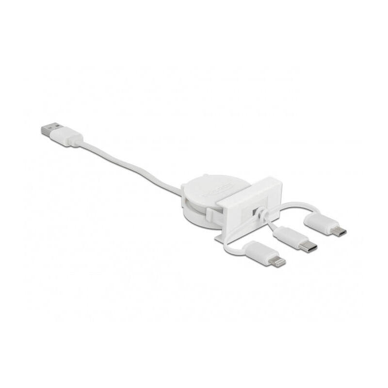 delock-easy-45-modul-usb-20-3-in-1-aufrollcable-usb-typ-a-zu-usb-c-micro-usb-und-lightning-weiss