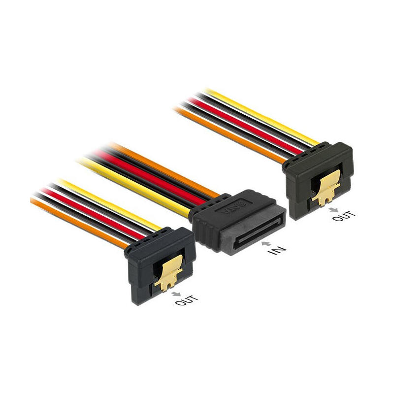 delock-cable-sata-15-pin-strom-stecker-mit-einrastfunktion-2-x-sata-15-pin-strom-buchse-15-cm