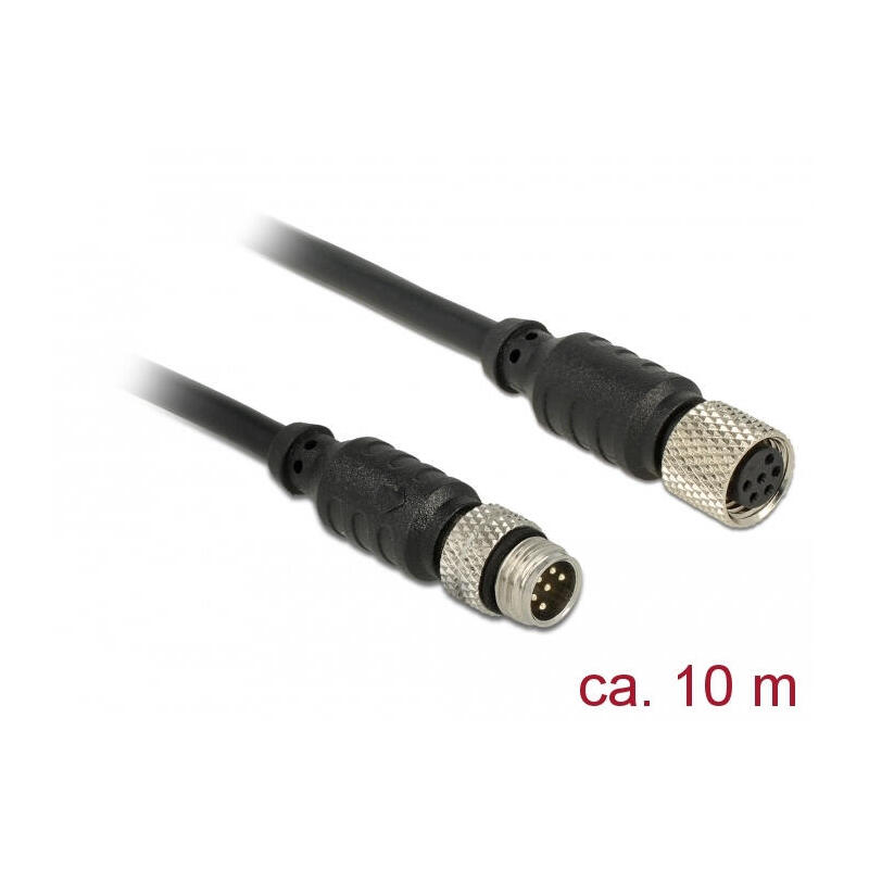 delock-m8-sensor-aktorverlangerungscable-6-pin-stecker-zu-m8-6-pin-buchse-wasserdicht-10-m