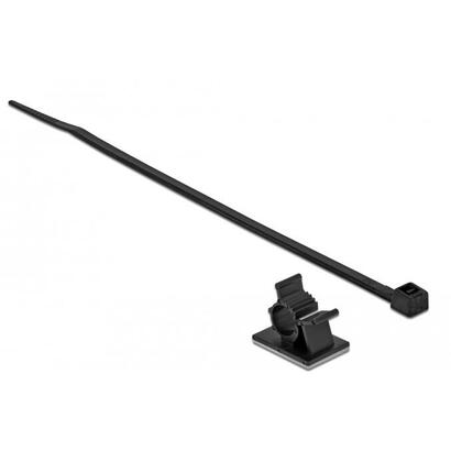 delock-cableklemme-25-x-18-mm-mit-cablebinder-l-200-x-b-36-mm-schwarz