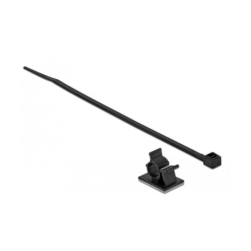 delock-cableklemme-25-x-18-mm-mit-cablebinder-l-200-x-b-36-mm-schwarz