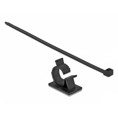 delock-cableklemme-41-x-25-mm-mit-cablebinder-l-250-x-b-72-mm-schwarz