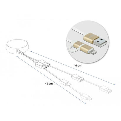 delock-usb-2-in-1-aufrollcable-typ-a-zu-micro-b-und-lightning-weiss-gold