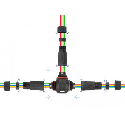 delock-cableverbinder-t-form-fur-aussenbereich-4-pin-ip68-wasserdicht-schraubbar-cabledurchmesser-45-75-mm-schwarz
