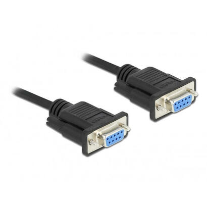 delock-rs-232-cable-seriell-d-sub-9-buchse-zu-buchse-nullmodem-mit-schmalem-steckergehause-cts-rts-auto-control-2-m