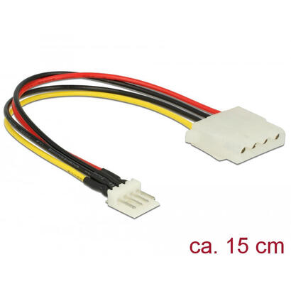 delock-cable-power-floppy-4-pin-stecker-molex-4-pin-buchse-15-cm