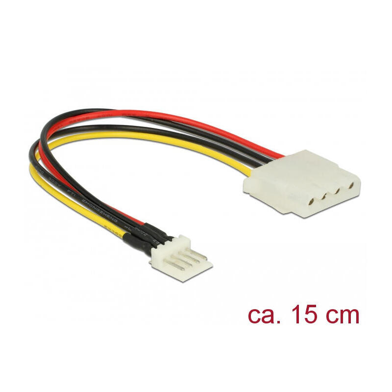delock-cable-power-floppy-4-pin-stecker-molex-4-pin-buchse-15-cm