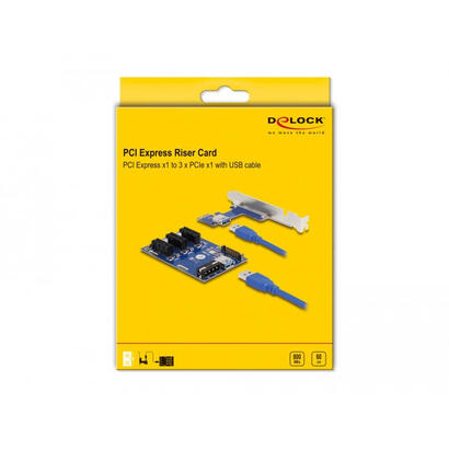 delock-riser-karte-pci-express-x1-zu-3-x-pcie-x1-mit-50-cm-usb-cable