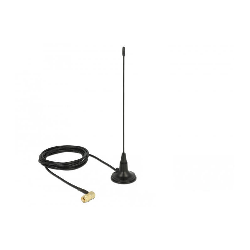 delock-480-mhz-antenne-sma-stecker-90-25-dbi-starr-omnidirektional-mit-magnetischem-standfuss-und-anschlusscable-rg-174-15-m-out