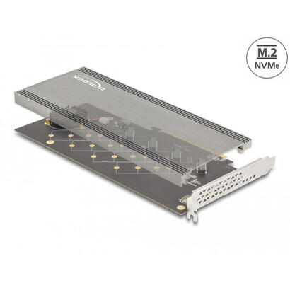 pci-express-40-x16-karte-zu-4-x-intern-nvme-m2-key-m-mit-kuhlkorper-und-lufter-bifurcation