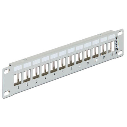 delock-10-keystone-patchpanel-12-port-metall-grau