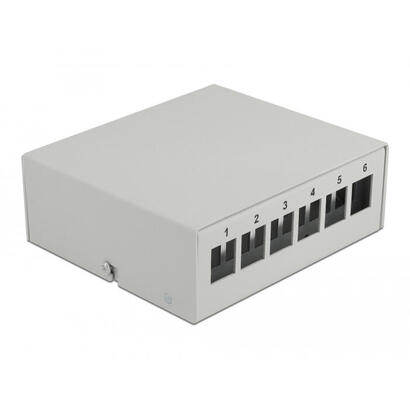 delock-keystone-patchpanel-6-port-grau