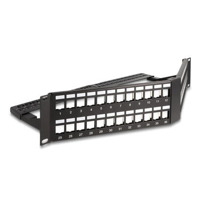delock-19-keystone-patchpanel-48-port-mit-entlastungsschiene-2-he-gewinkelt-schwarz