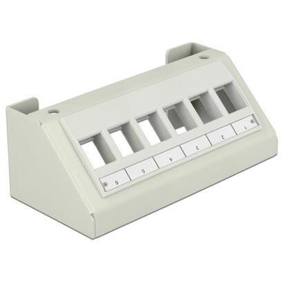 keystone-multimedia-panel-6-port-grau