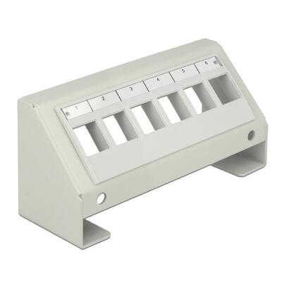 keystone-multimedia-panel-6-port-grau