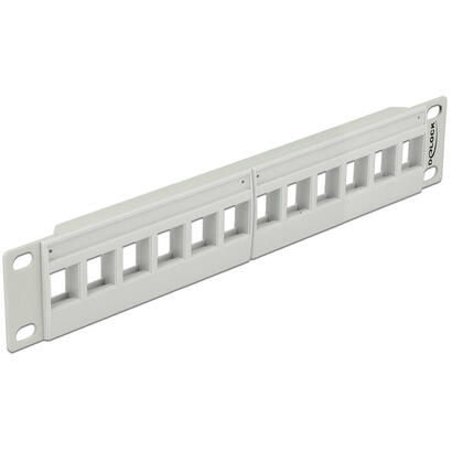 10-keystone-patchpanel-12-port-grau