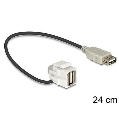 keystone-modul-usb-20-a-buchse-110-usb-20-a-buchse-mit-cable-weiss