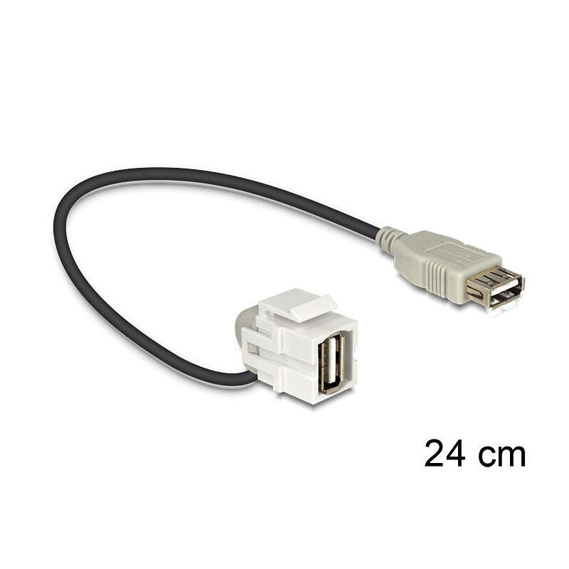 keystone-modul-usb-20-a-buchse-110-usb-20-a-buchse-mit-cable-weiss