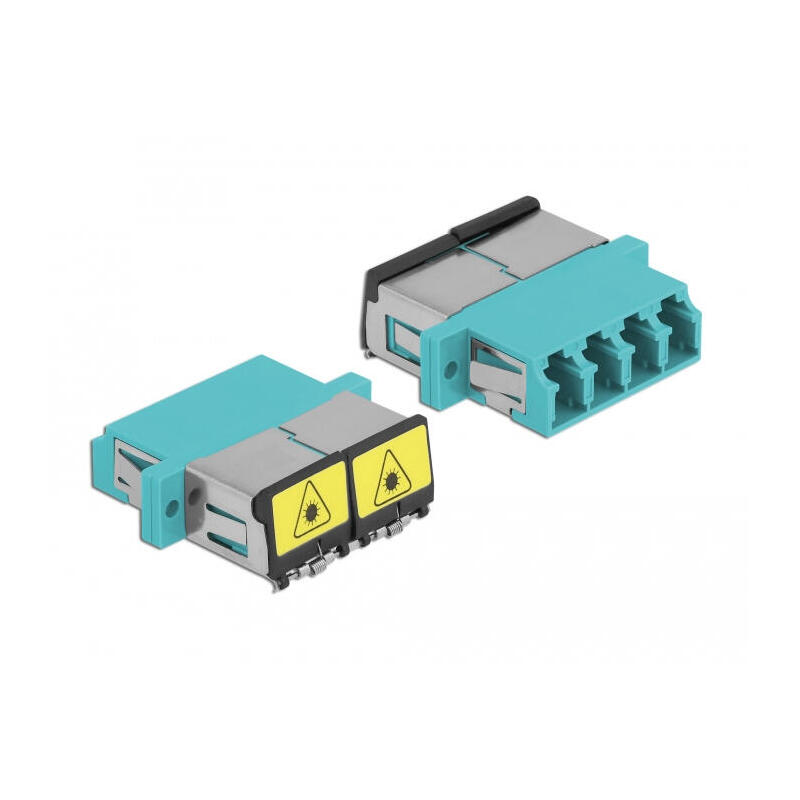 lwl-kupplung-mit-laserschutzklappe-lc-quad-buchse-zu-lc-quad-buchse-multimode-aqua