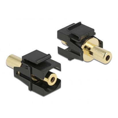 delock-keystone-modul-klinkenbuchse-35-mm-3-pin-zu-klinkenbuchse-35-mm-3-pin-chapado-en-oro-schwarz