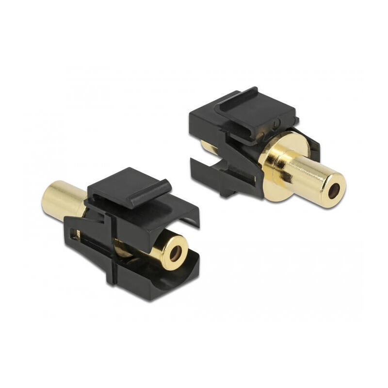 delock-keystone-modul-klinkenbuchse-35-mm-3-pin-zu-klinkenbuchse-35-mm-3-pin-chapado-en-oro-schwarz