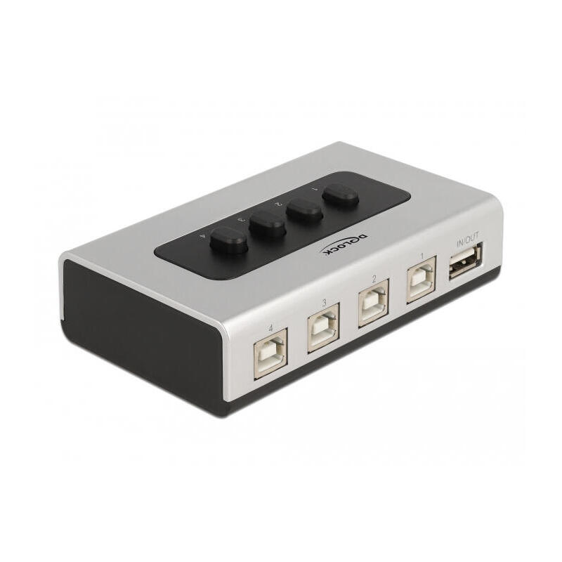 delock-umschalter-usb-20-mit-4-x-typ-b-buchse-zu-1-x-typ-a-buchse-manuell-bidirektional