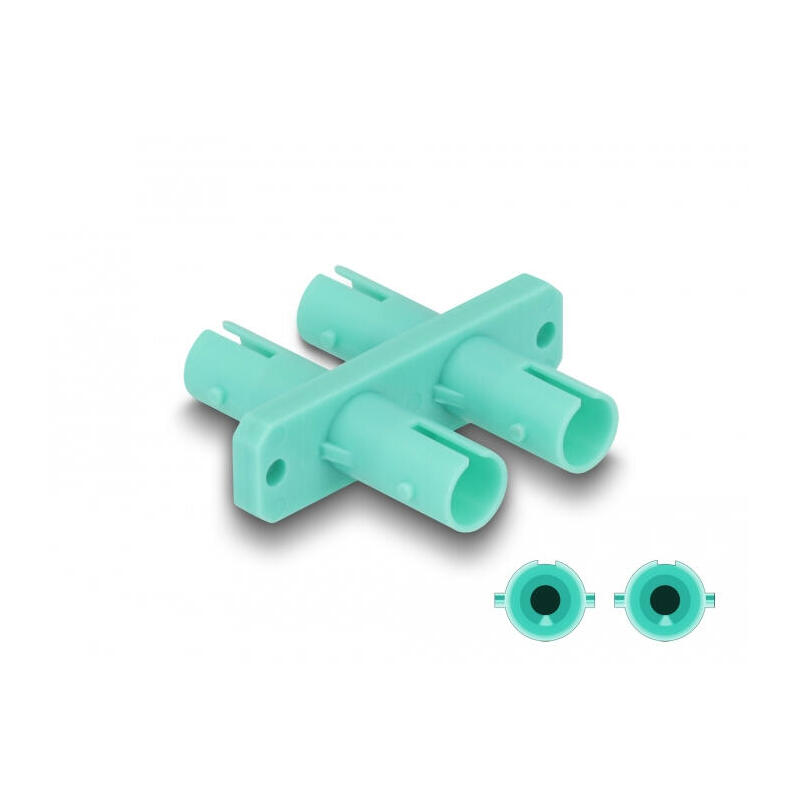 delock-lwl-kupplung-st-duplex-buchse-zu-st-duplex-buchse-aqua