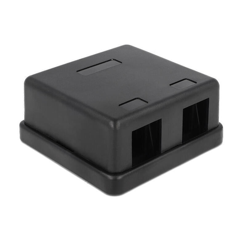 keystone-leergehause-2-port-schwarz