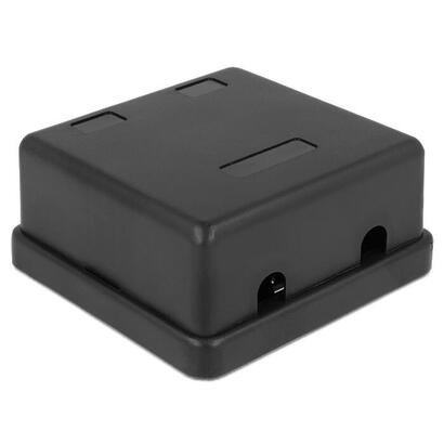 keystone-leergehause-2-port-schwarz