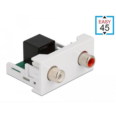 easy-45-modul-2-x-cinch-buchse-zu-rj45-buchse-225-x-45-mm