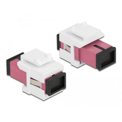 keystone-modul-sc-simplex-buchse-zu-sc-simplex-buchse-violett-weiss