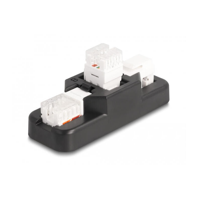 keystone-lsa-set-mit-auflegehalterung-rj45-rj11-cat6-schwarz