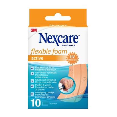 nexcare-active-flexible-foam-pack-de-10-apositos-para-heridas-6x10cm-transpirable-resistente-al-agua-piel