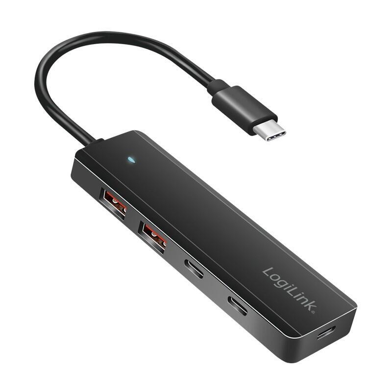 hub-usb-c-32-gen2-con-4-puertos-usb-32-gen2-de-hasta-10-gbps-2-x-usb-a-y-2-x-usb-c-logilink