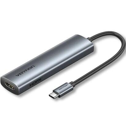 docking-usb-tipo-c-vention-tglhb-1xusb-tipo-c-2xusb-1xhdmi-4k-1xusb-tipo-c-pd-gris