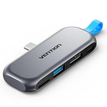 docking-sin-cables-usb-tipo-c-vention-thyh0-1xusb-1xhdmi-1xusb-tipo-c-pd-1xlector-de-tarjetas-gris