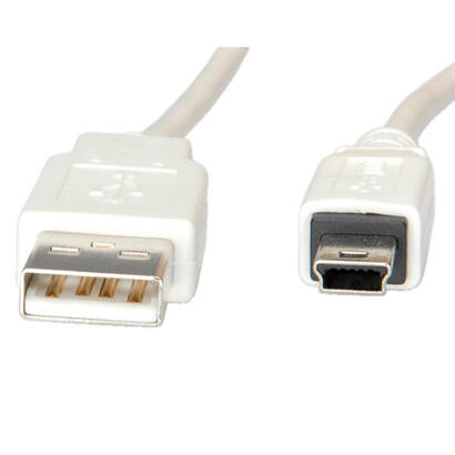 value-usb-20-cable-typ-a-5-pin-mini-weiss-18m