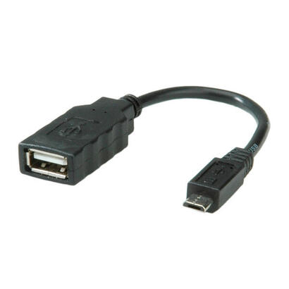 cable-roline-usb-20-usb-20-typ-micro-b-typ-a-bu-otg-015-m