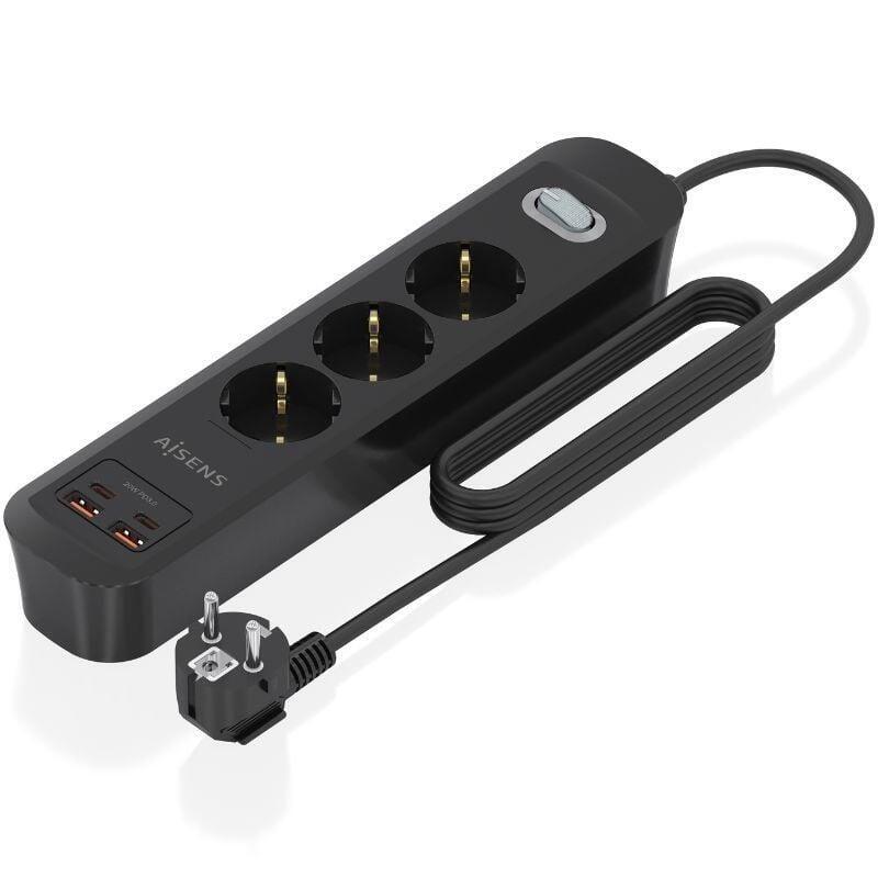 regleta-con-interruptor-aisens-asps-2a2c11-bk-3-tomas-de-corriente-2-usb-2-usb-tipo-c-cable-14m-negro