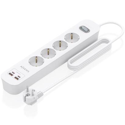 regleta-con-interruptor-aisens-asps-2a2c12-w-4-tomas-de-corriente-2-usb-2-usb-tipo-c-cable-14m-blanco