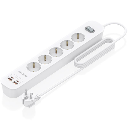 regleta-con-interruptor-aisens-asps-2a2c14-w-5-tomas-de-corriente-2-usb-2-usb-tipo-c-cable-14m-blanco